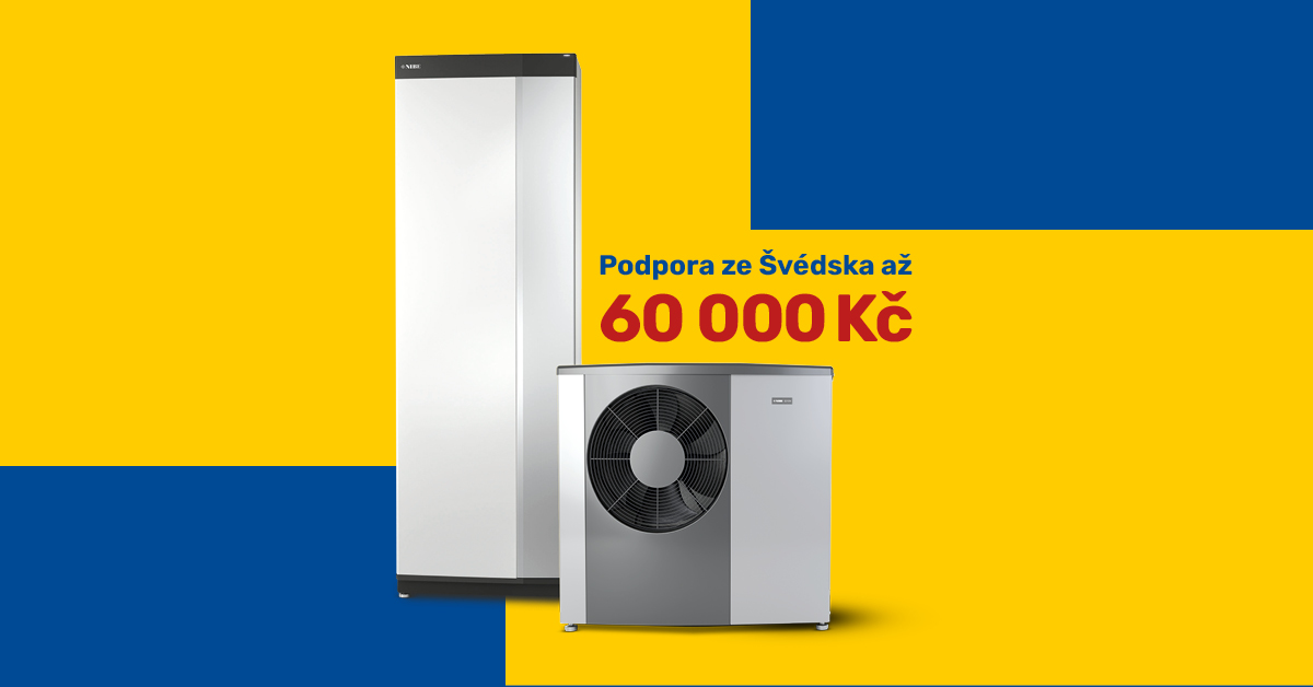 Podpora ze Švédska, 60 000 Kč na tepelné čerpadlo NIBE
