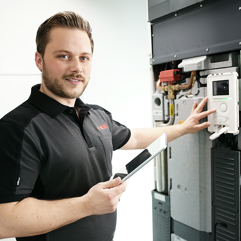 Installateur mit iPad