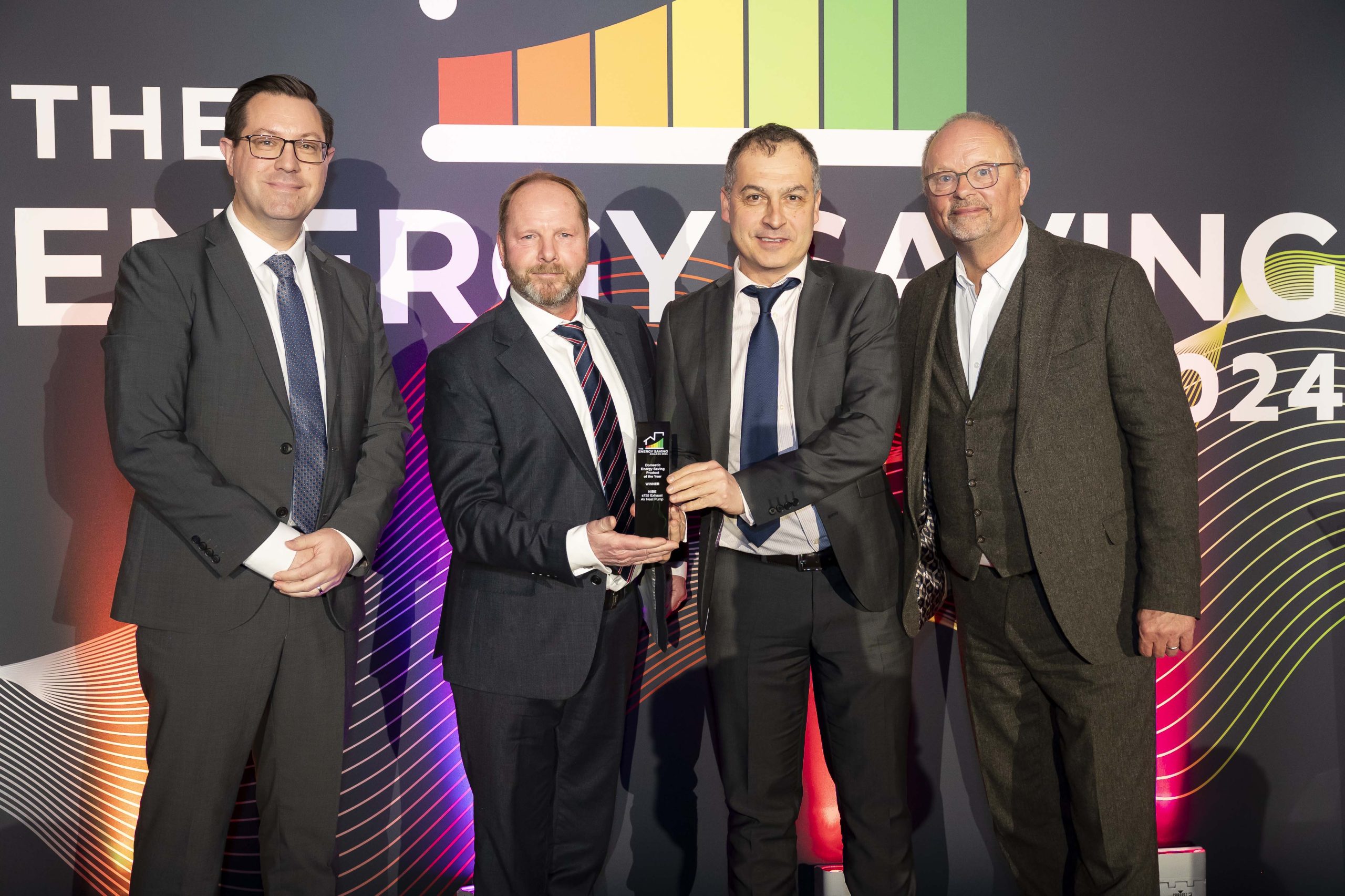 NIBE collecting the Domestic Energy Saving Product of the Year Award