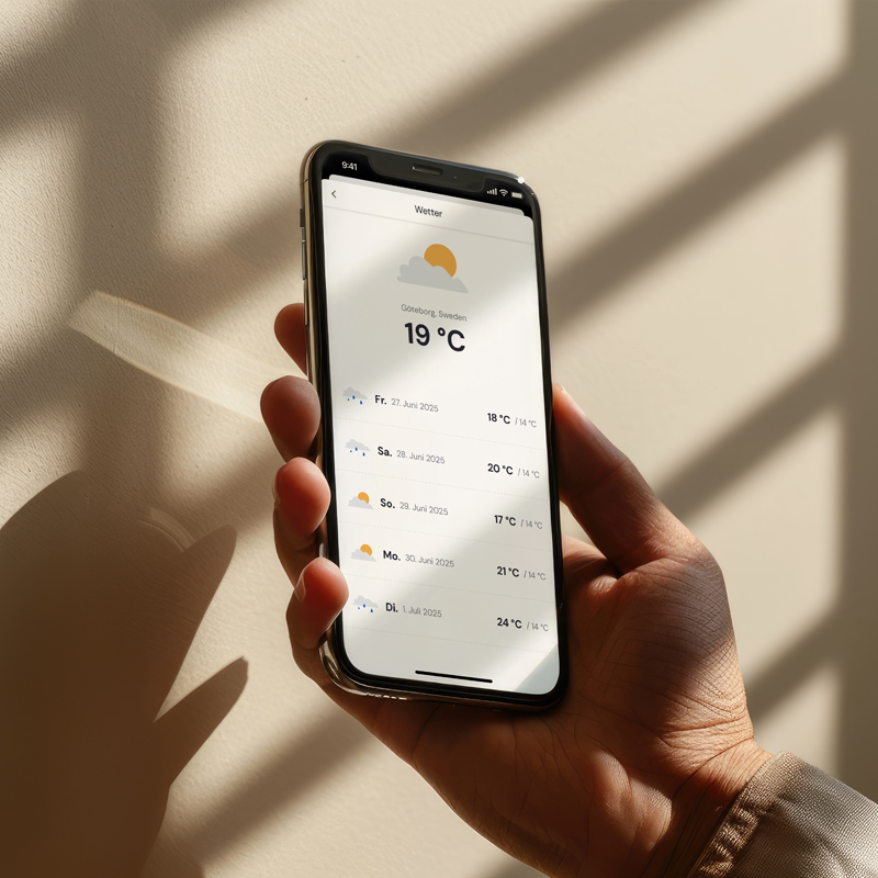 Wettervorhersage in myUplink